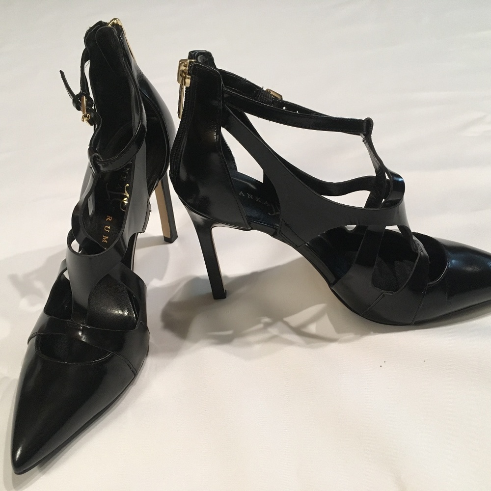 Ivanka Trump Black Strappy Heels